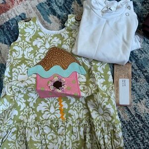 NWT LaJenns Dress with matching white Shirt